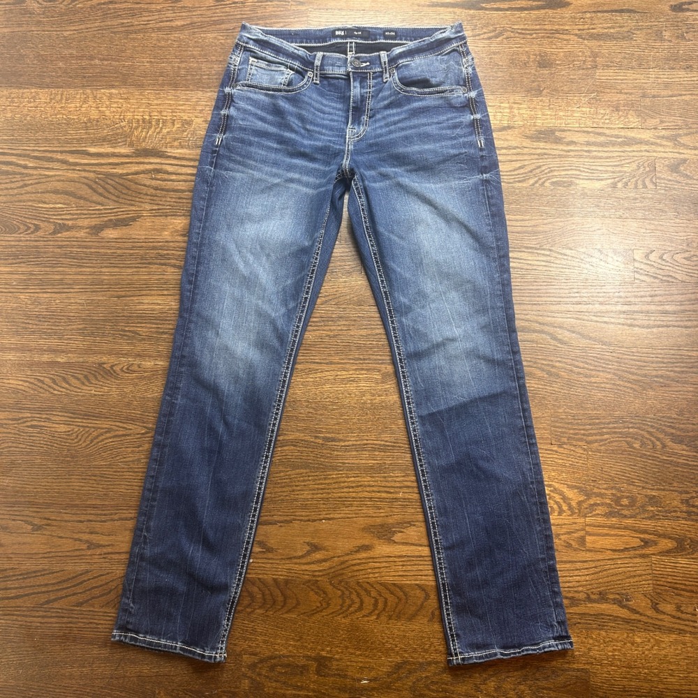 BKE Nolan Straight Leg Jeans Mens 32x34 Medium Wash Stretch Denim
